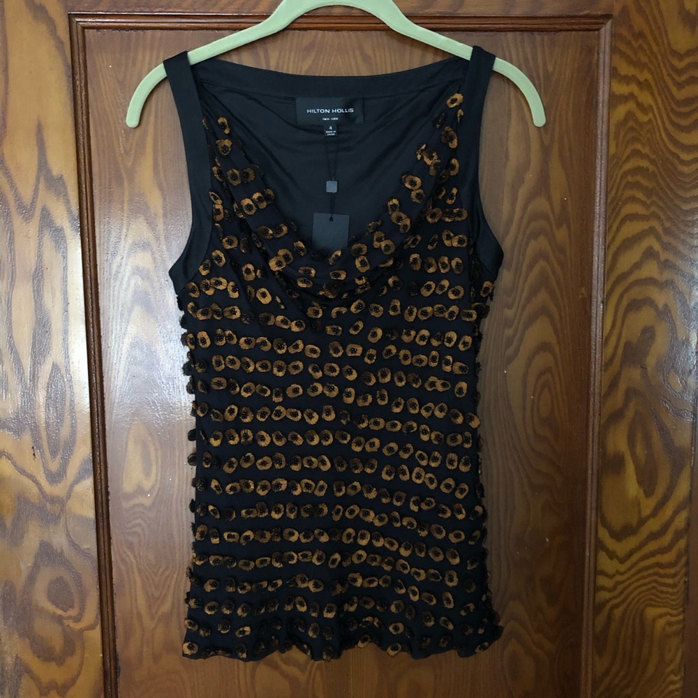 Hilton Hollis 100% Silk Bias Cut Top Sz. 4
